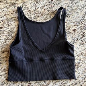 Lulu lemon black ribbed tank top